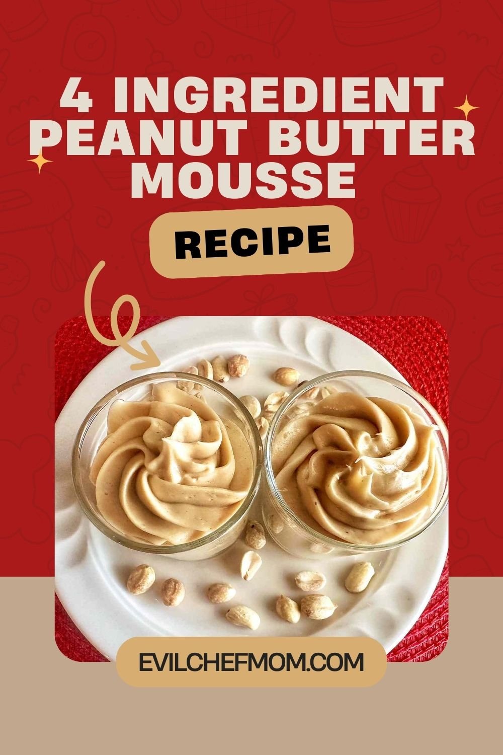 4 Ingredient Peanut Butter Mousse