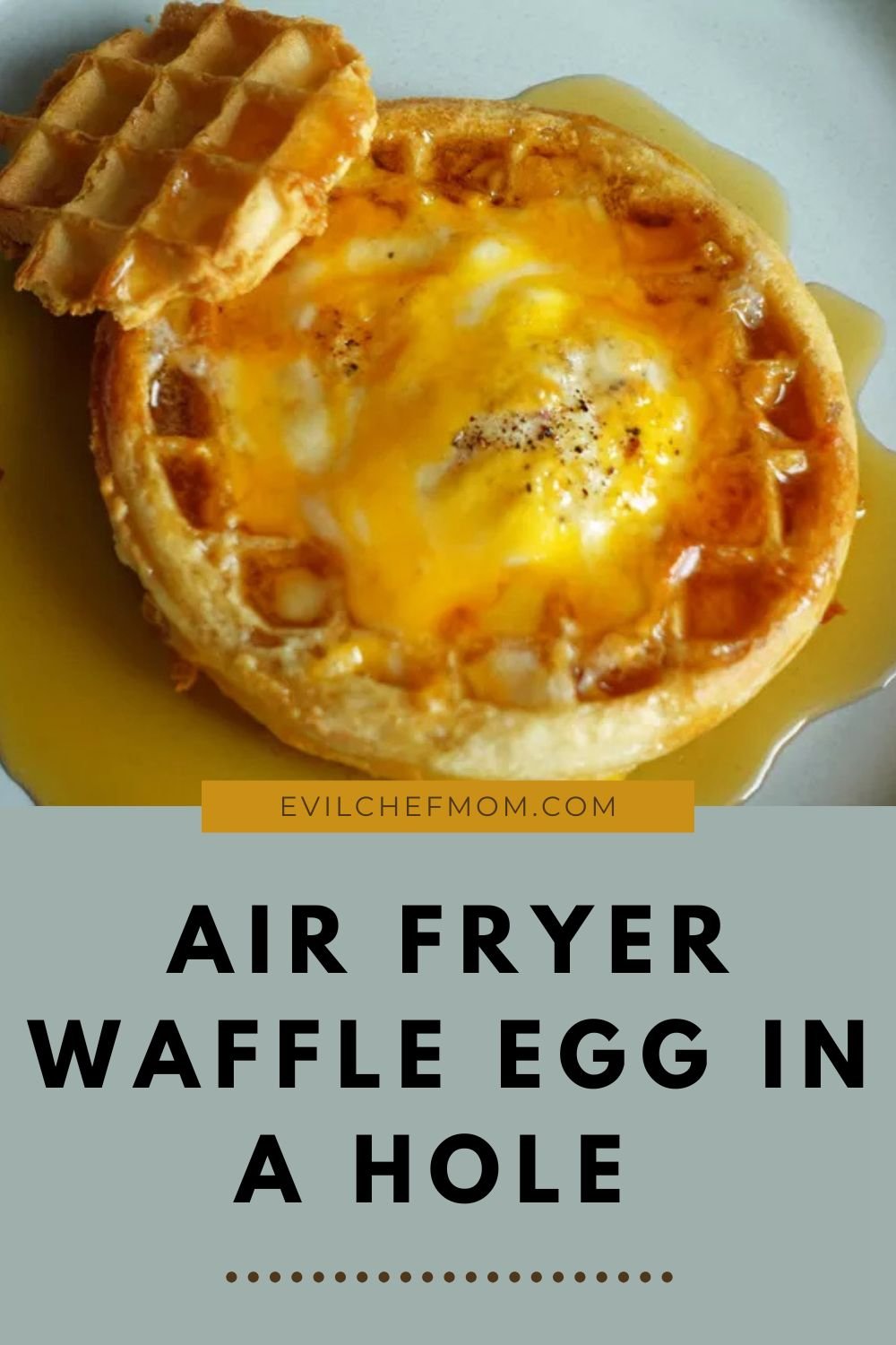 Air Fryer Waffle Egg in a Hole