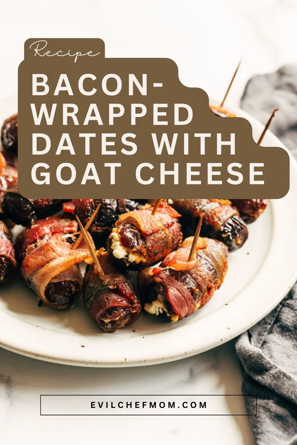 Bacon-Wrapped Dates with Goat Cheese