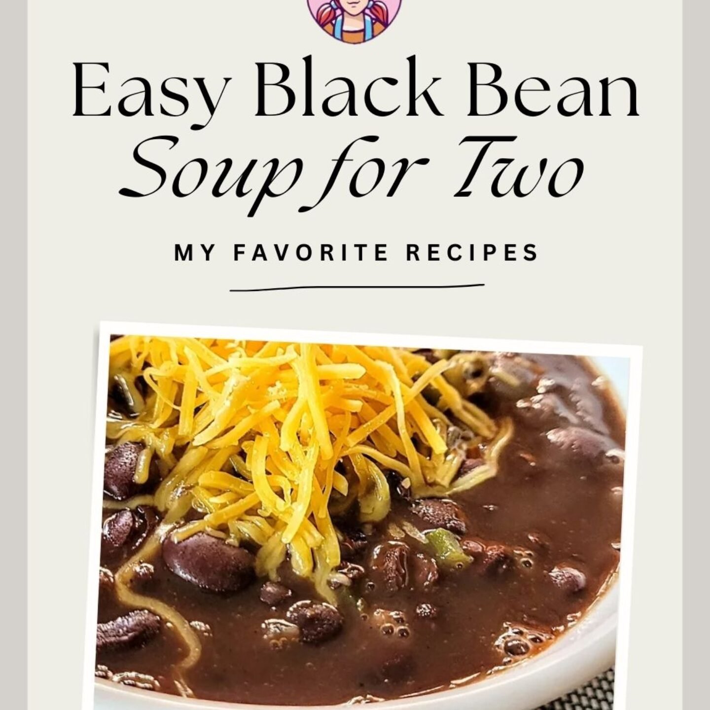 Easy Black Bean Soup for Two