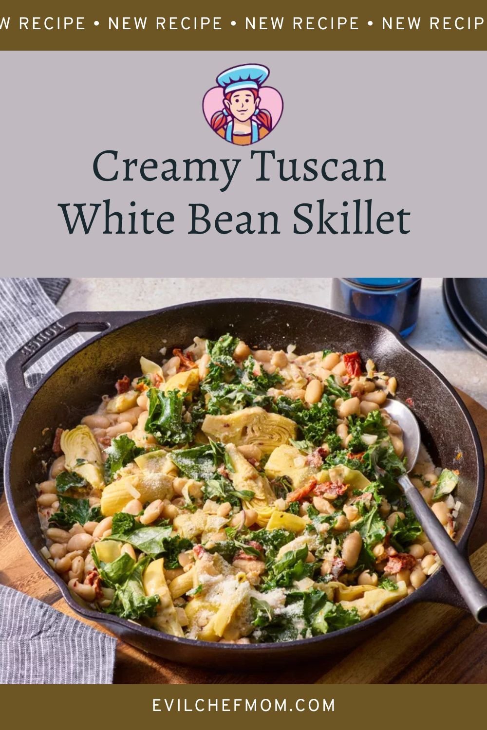Creamy Tuscan White Bean Skillet