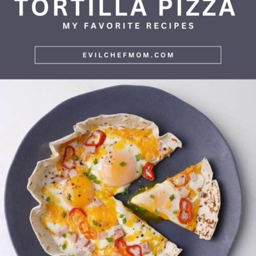 Easy Breakfast Tortilla Pizza