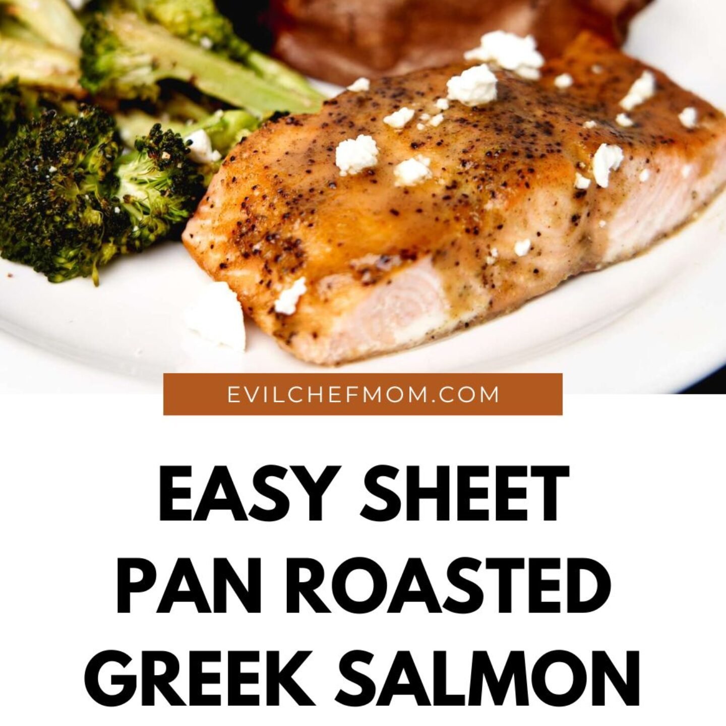 Easy Sheet Pan Roasted Greek Salmon and Broccoli