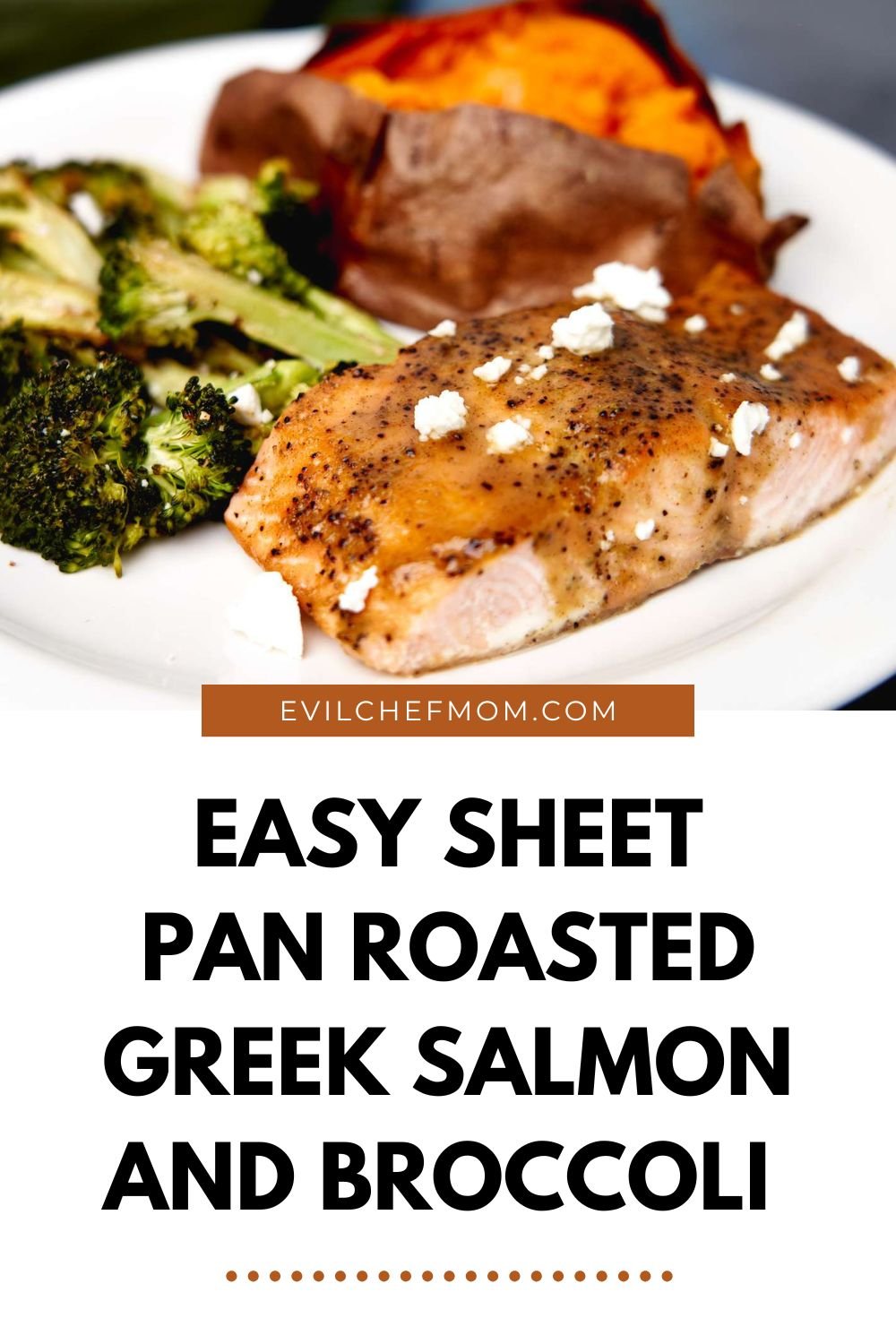 Easy Sheet Pan Roasted Greek Salmon and Broccoli