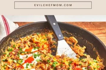 One Pan Breakfast Skillet Mac and Cheese