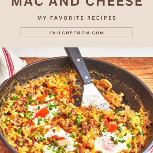 One Pan Breakfast Skillet Mac and Cheese