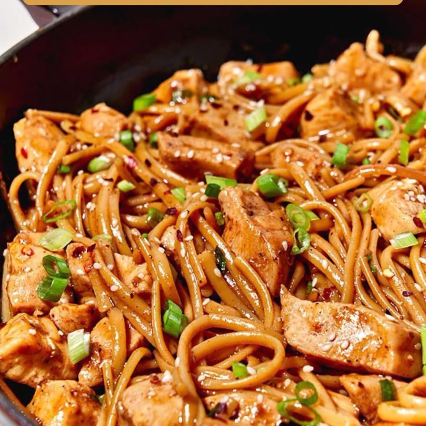One Pan Spicy Soy Noodles with Chicken