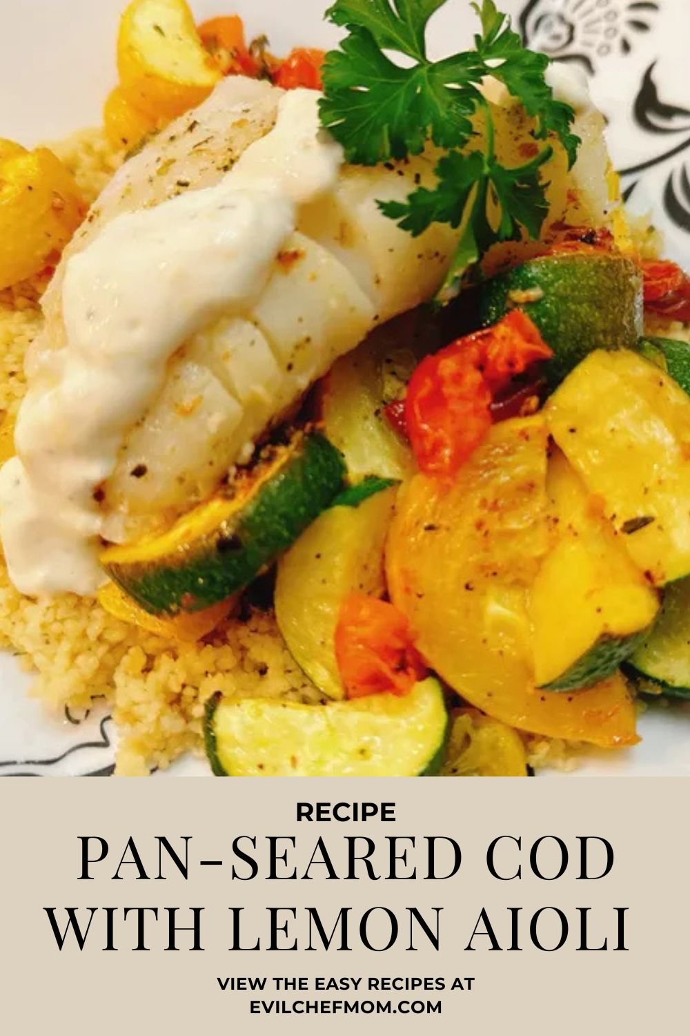 Pan-Seared Cod with Lemon Aioli