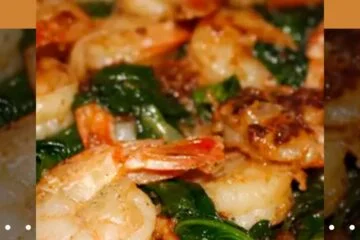 Sautéed Shrimp with Spinach