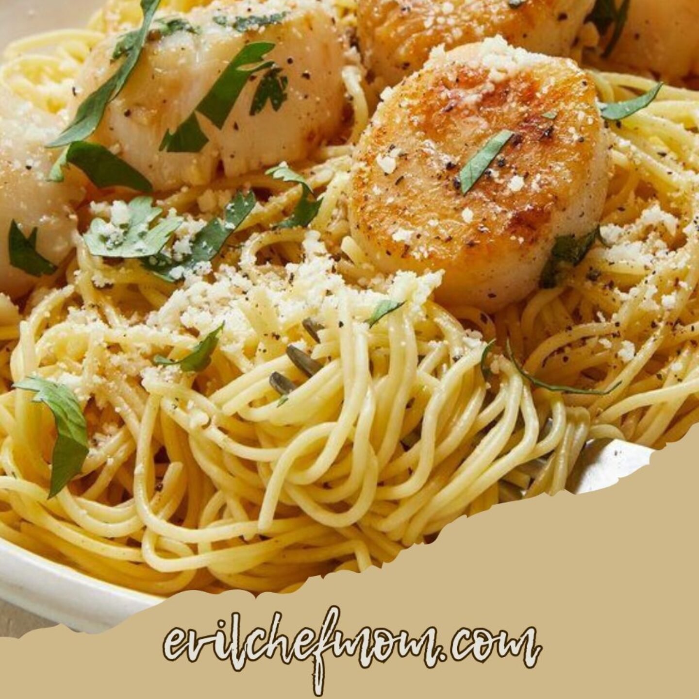 Savory Sea Scallops and Angel Hair Pasta
