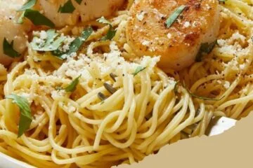 Savory Sea Scallops and Angel Hair Pasta