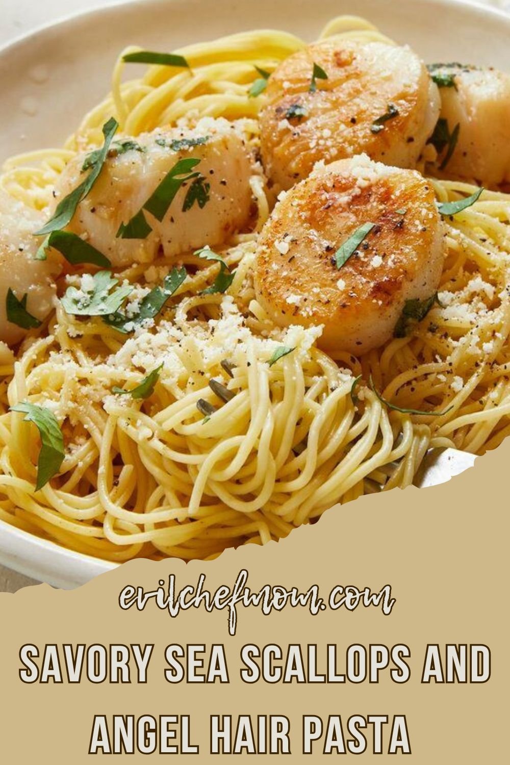 Savory Sea Scallops and Angel Hair Pasta