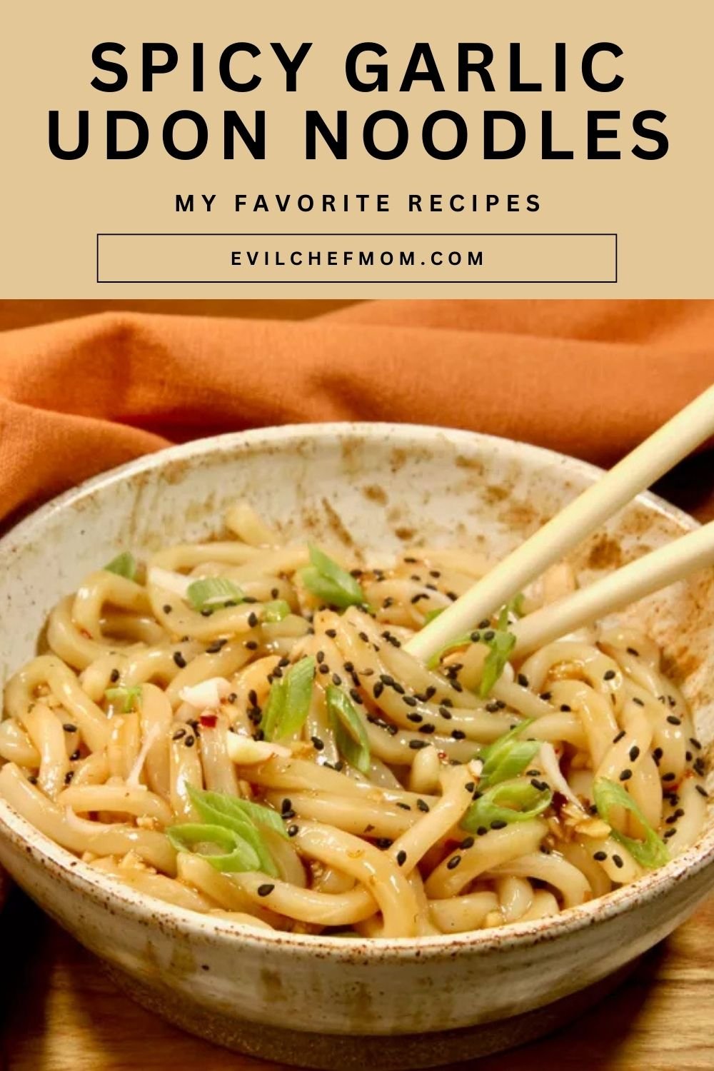 Spicy Garlic Udon Noodles