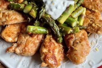 Skillet Chicken and Asparagus with Lemon Caper Sauce