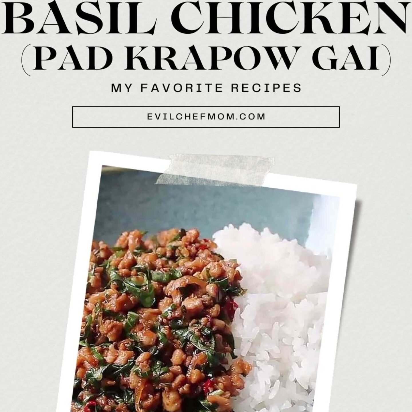 Spicy Thai Basil Chicken (Pad Krapow Gai)