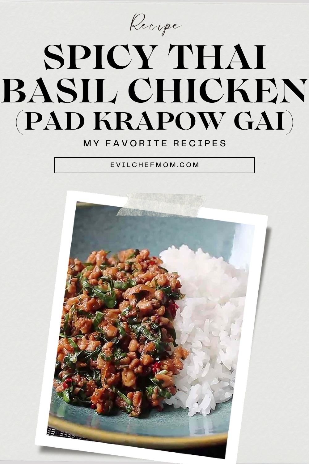 Spicy Thai Basil Chicken (Pad Krapow Gai)