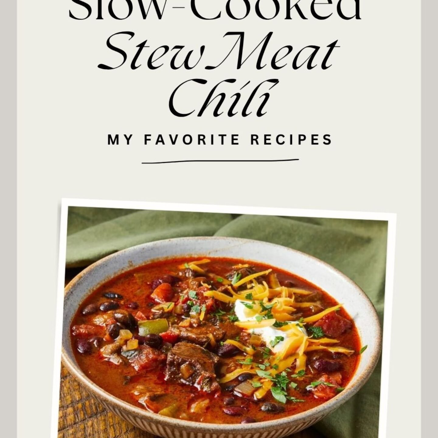 Slow-Cooked Stew Meat Chili