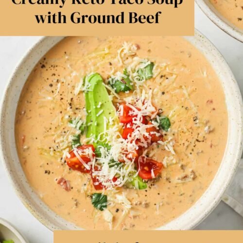 Creamy Keto Taco Soup with Ground Beef