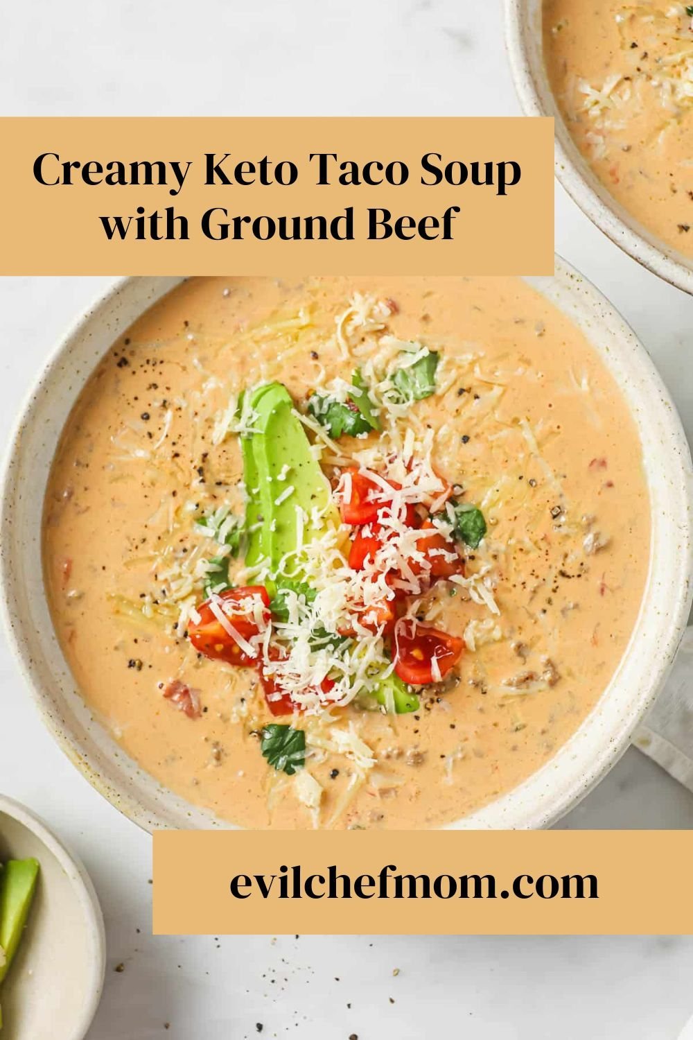 Creamy Keto Taco Soup with Ground Beef