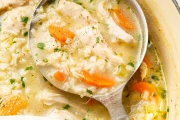 Easy Chicken, Rice, and Noodle soup