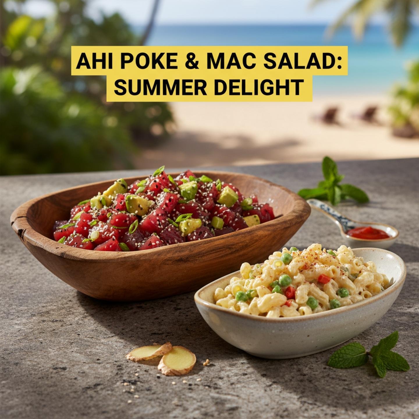 Ahi Poke & Mac Salad: Summer Delight