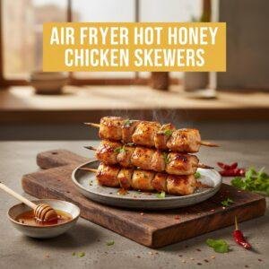 Air Fryer Hot Honey Chicken Skewers