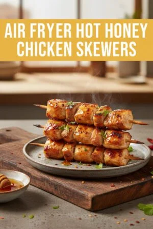 Air Fryer Hot Honey Chicken Skewers