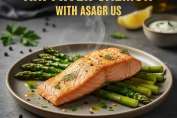 Air Fryer Salmon with Asparagus