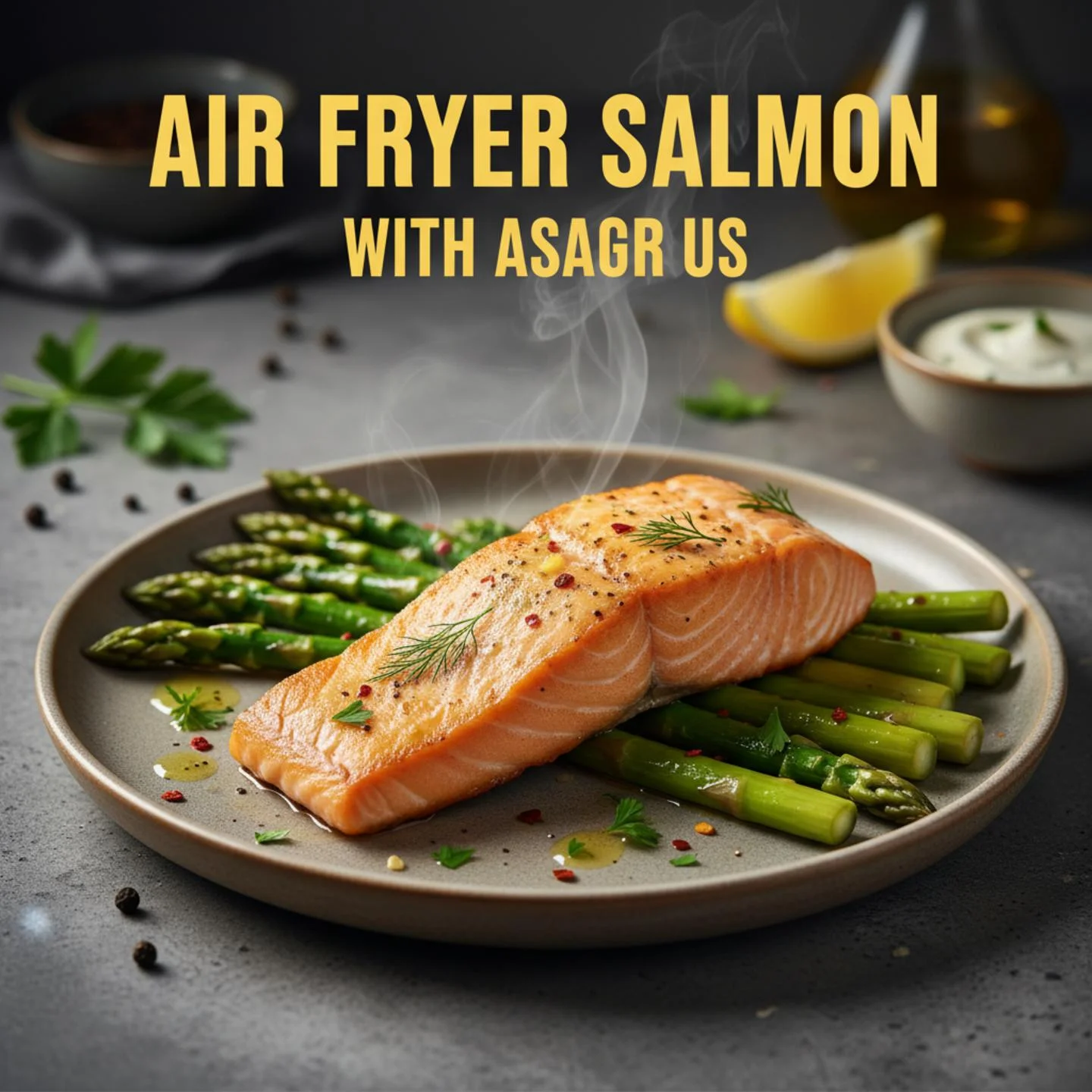 Air Fryer Salmon with Asparagus