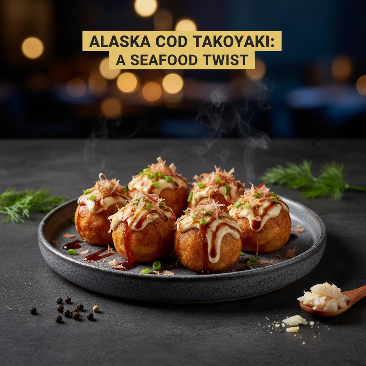Alaska Cod Takoyaki: A Seafood Twist