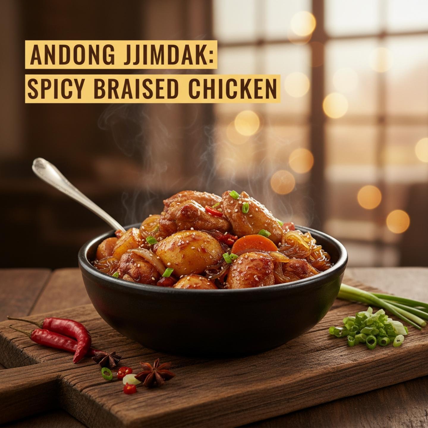 Andong Jjimdak: Spicy Braised Chicken