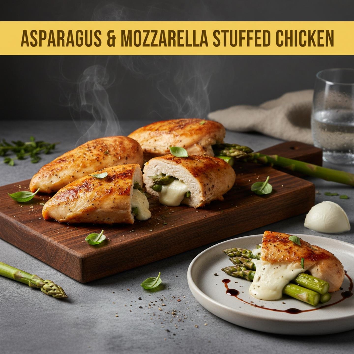 Asparagus & Mozzarella Stuffed Chicken