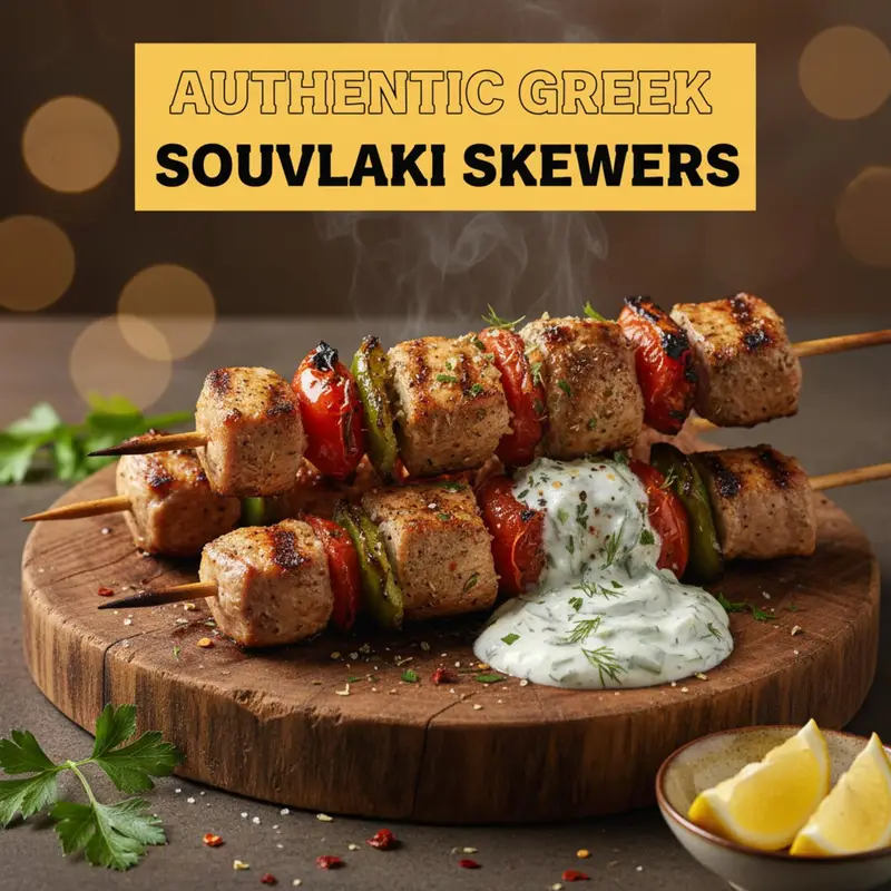 Authentic Greek Souvlaki Skewers