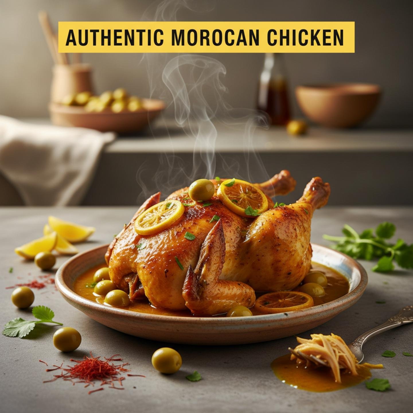 Authentic Moroccan Chicken (Djaj Mqualli)
