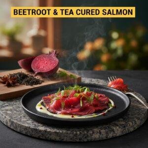 Beetroot & Tea Cured Salmon