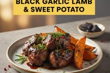 Black Garlic Lamb & Sweet Potato