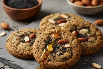 Black Sesame Almond Cookies