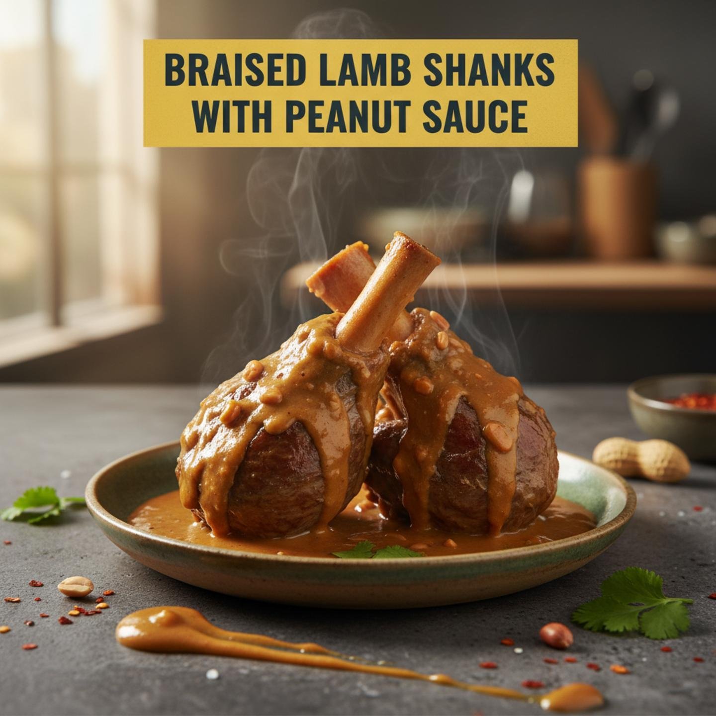 Braised Lamb Shanks with Peanut Sauce