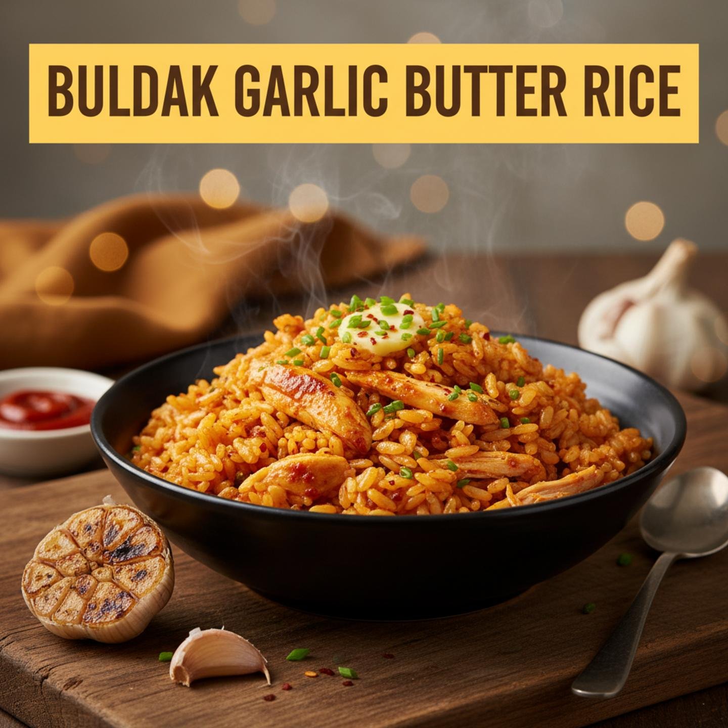 Buldak Garlic Butter Rice