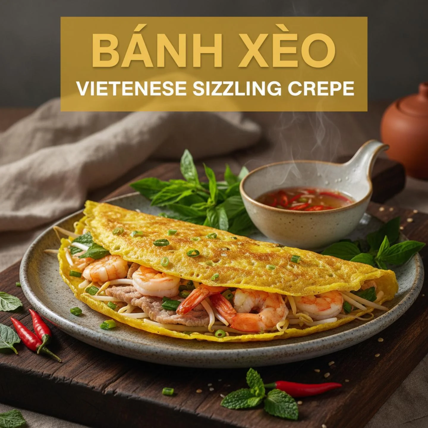 Bánh Xèo: Vietnamese Sizzling Crepe