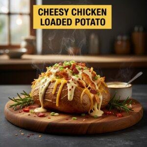 Cheesy Chicken Loaded Potato