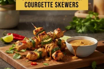 Chicken Satay & Chilli Courgette Skewers