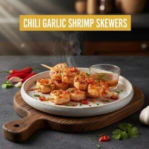 Chili Garlic Shrimp Skewers