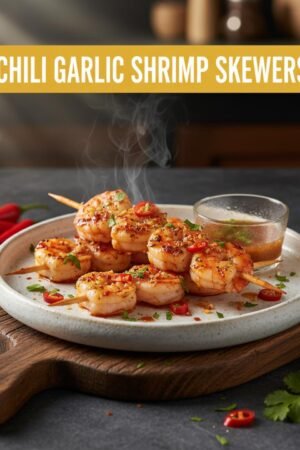 Chili Garlic Shrimp Skewers