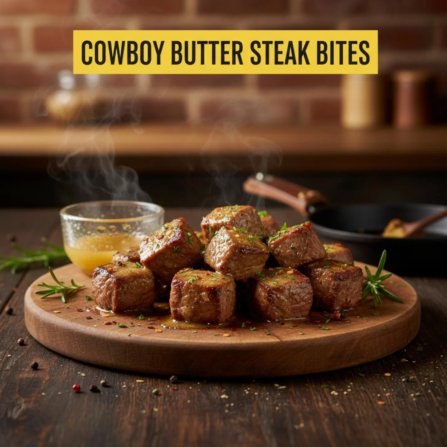 Cowboy Butter Steak Bites
