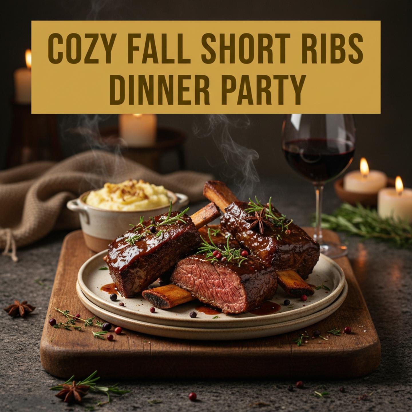 Cozy Fall Short Ribs Dinner Party