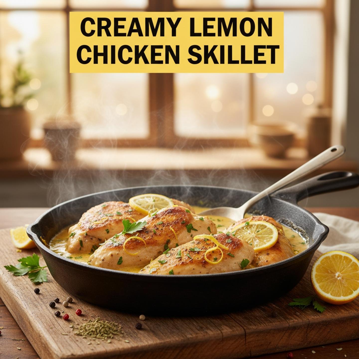 Creamy Lemon Chicken Skillet