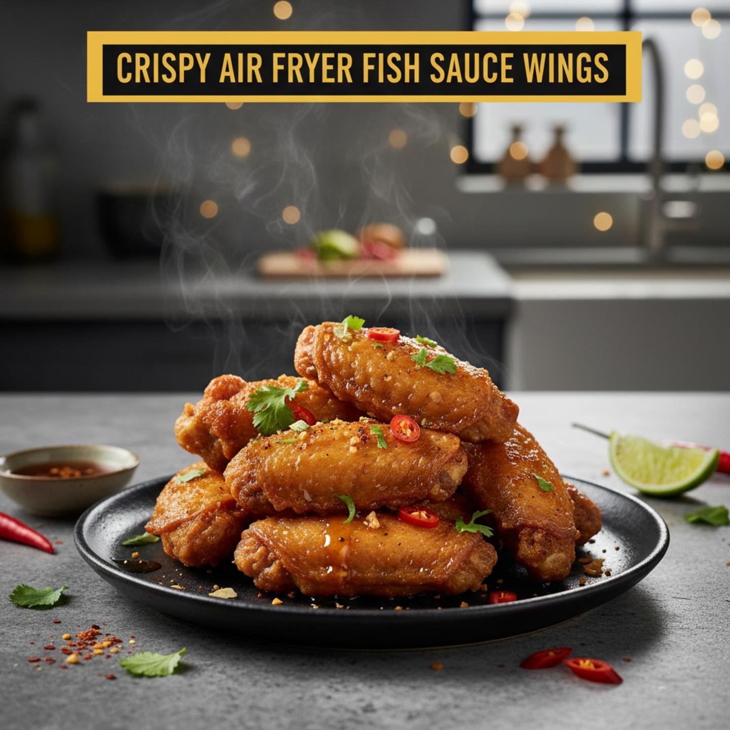 Crispy Air Fryer Fish Sauce Wings