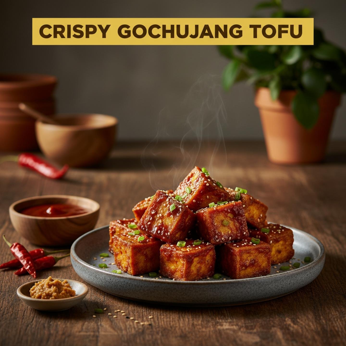 Crispy Gochujang Tofu
