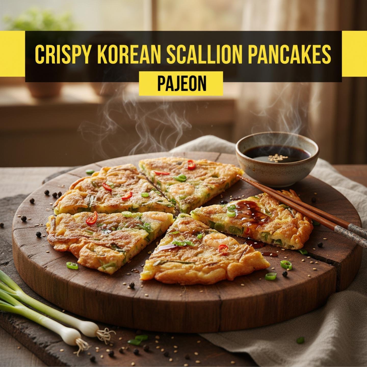 Crispy Korean Scallion Pancakes (Pajeon)